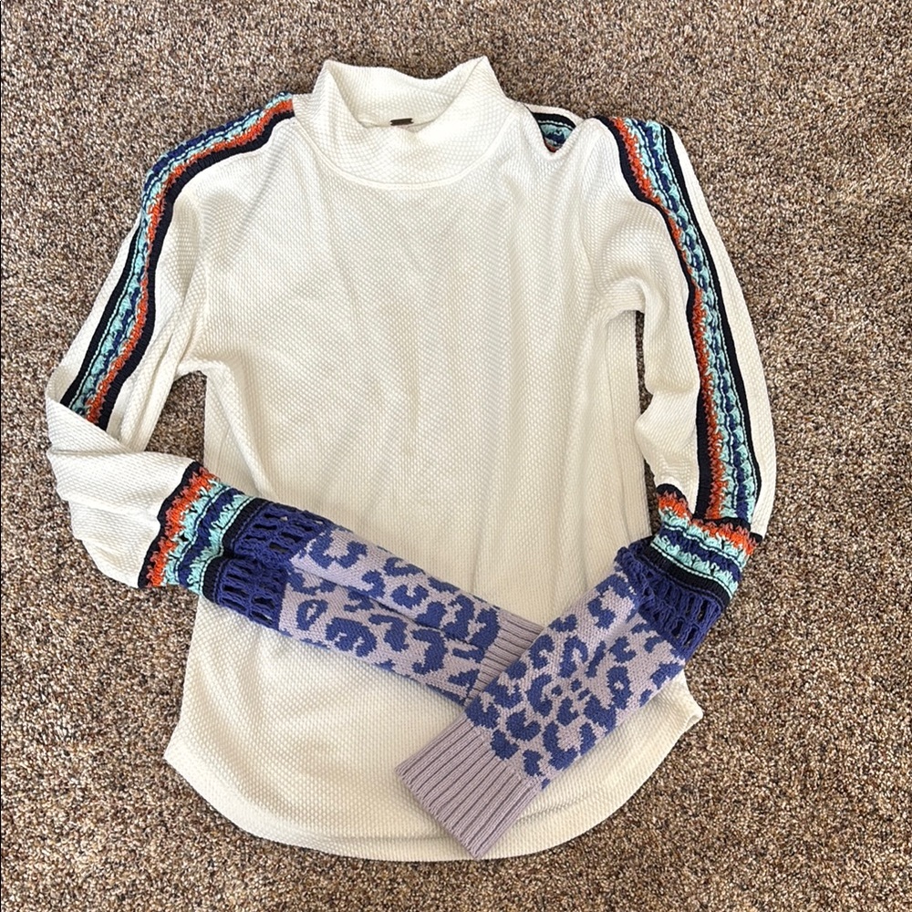 Colorful Long Sleeve Knit Top